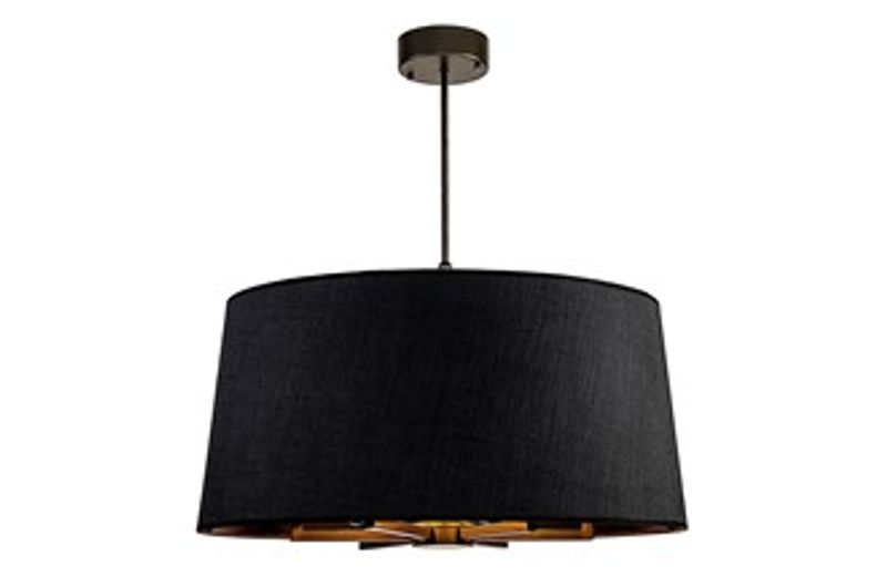 Tidløs taklampe med lin skjerm