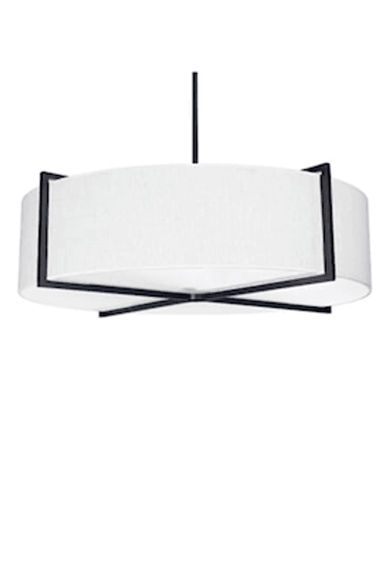 Taklampe skjerm i hvit lin